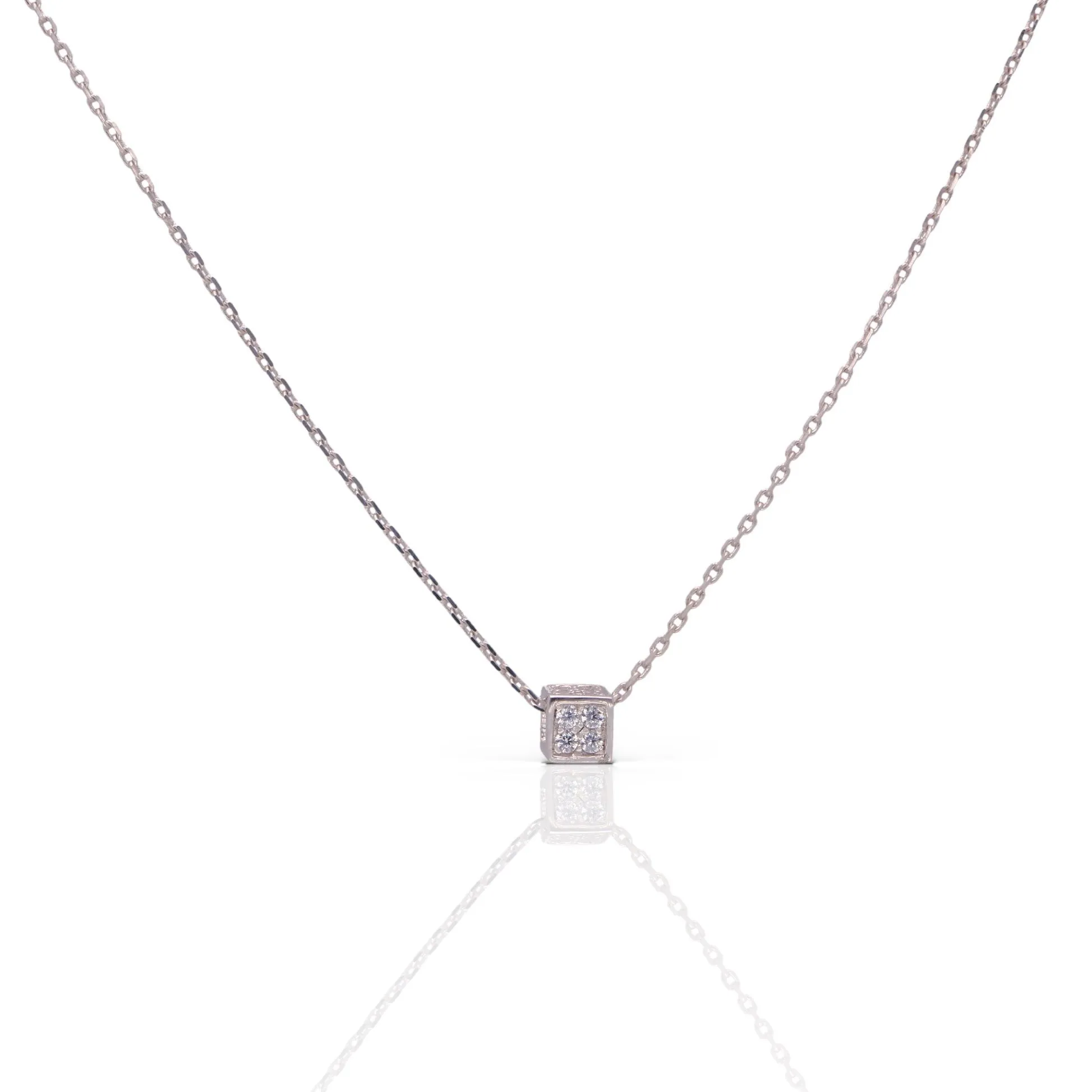 Dainty Square Pendant Necklace