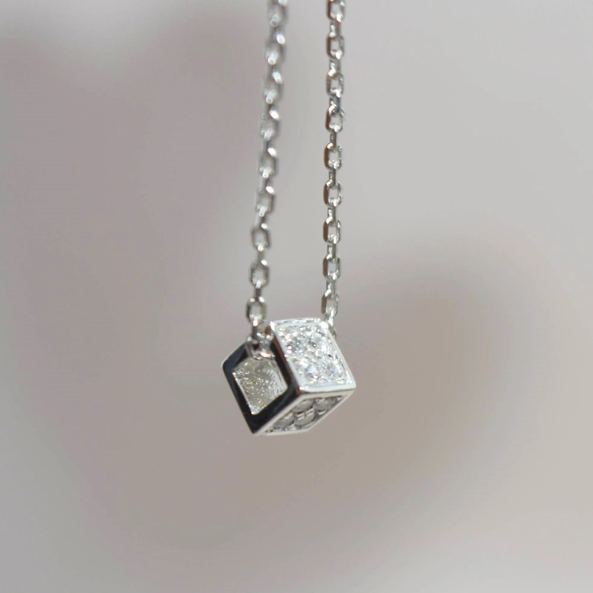 Dainty Square Pendant Necklace