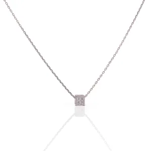 Dainty Square Pendant Necklace