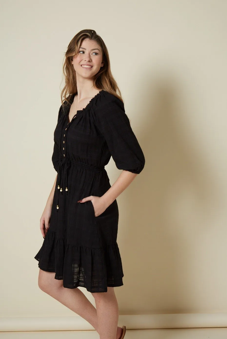 Demi Short Dress - Black