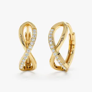 Diamond Infinity Hoop Earrings, Danica