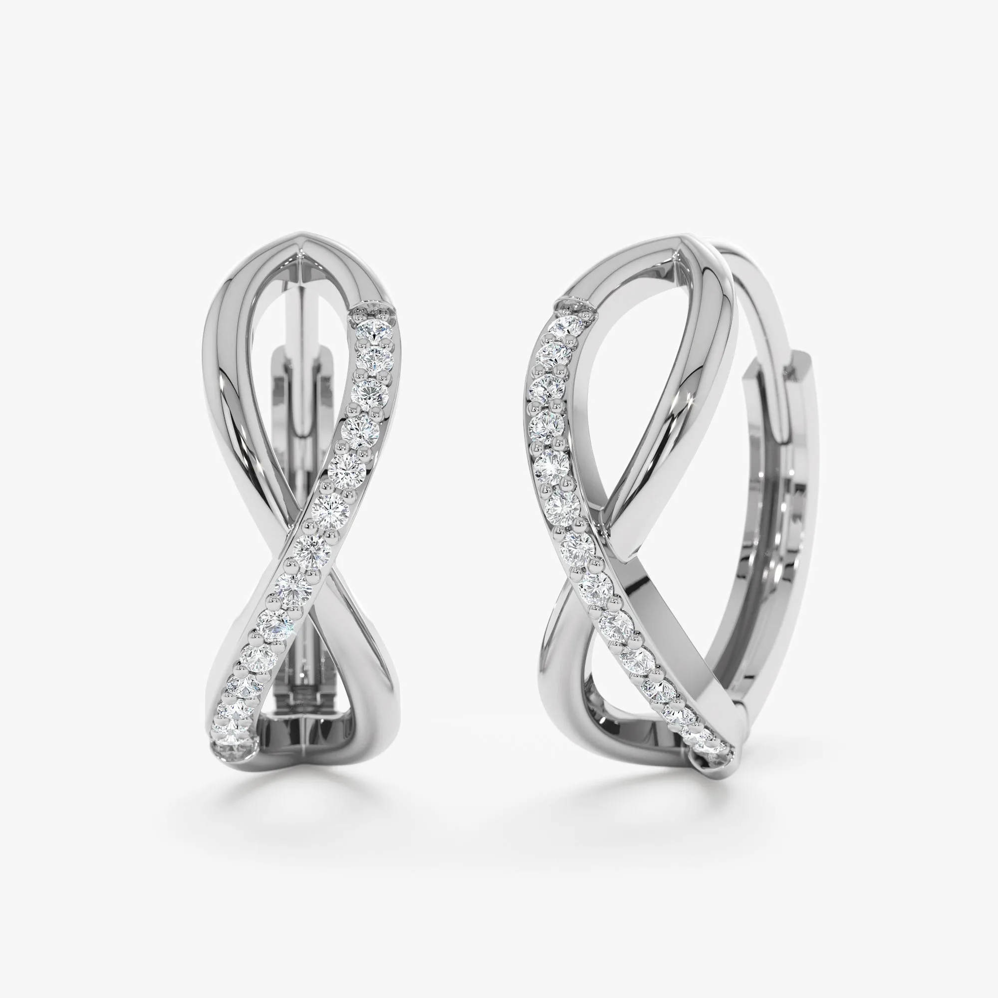 Diamond Infinity Hoop Earrings, Danica