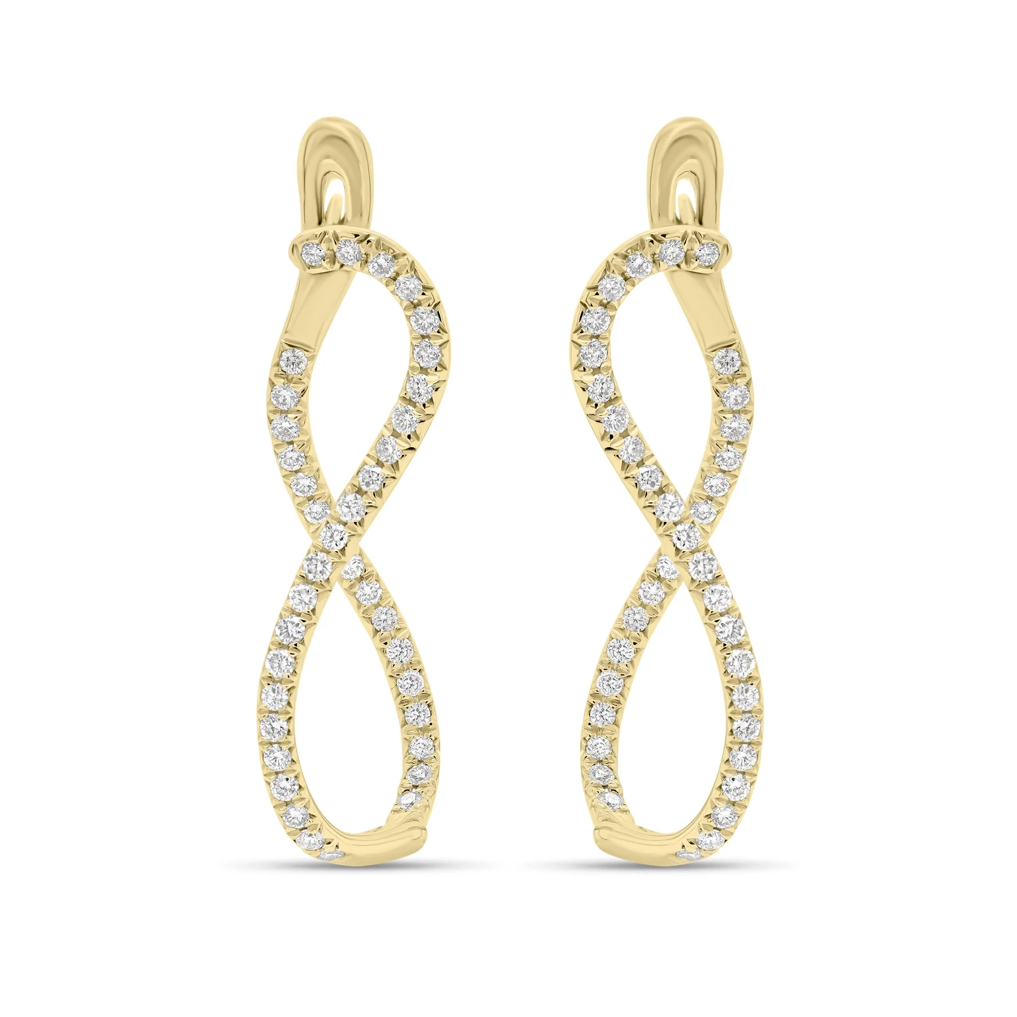 Diamond Infinity Hoop Earrings