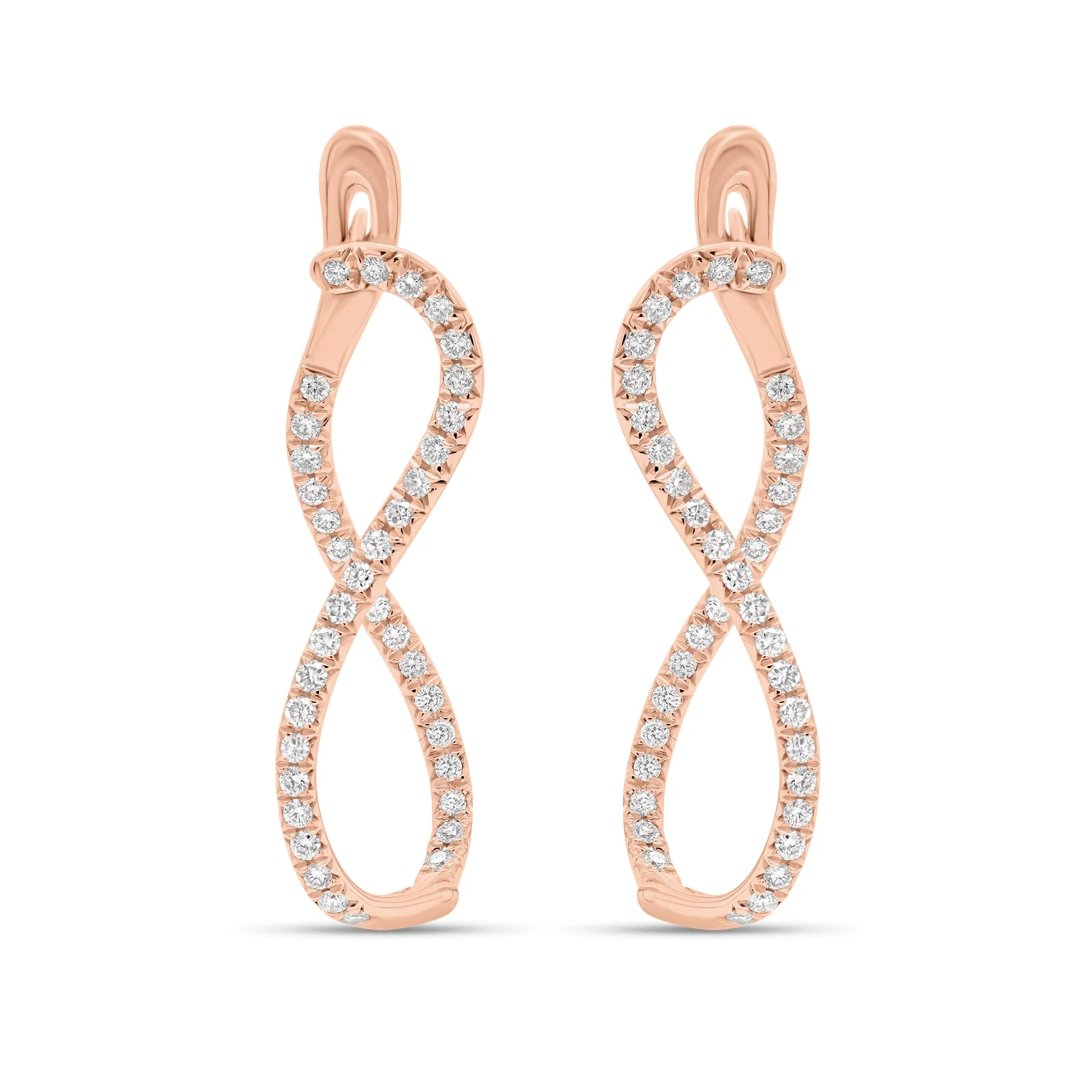 Diamond Infinity Hoop Earrings