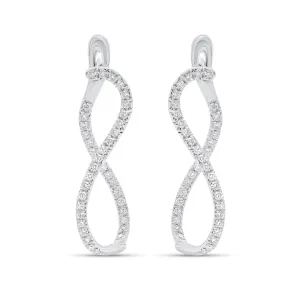 Diamond Infinity Hoop Earrings