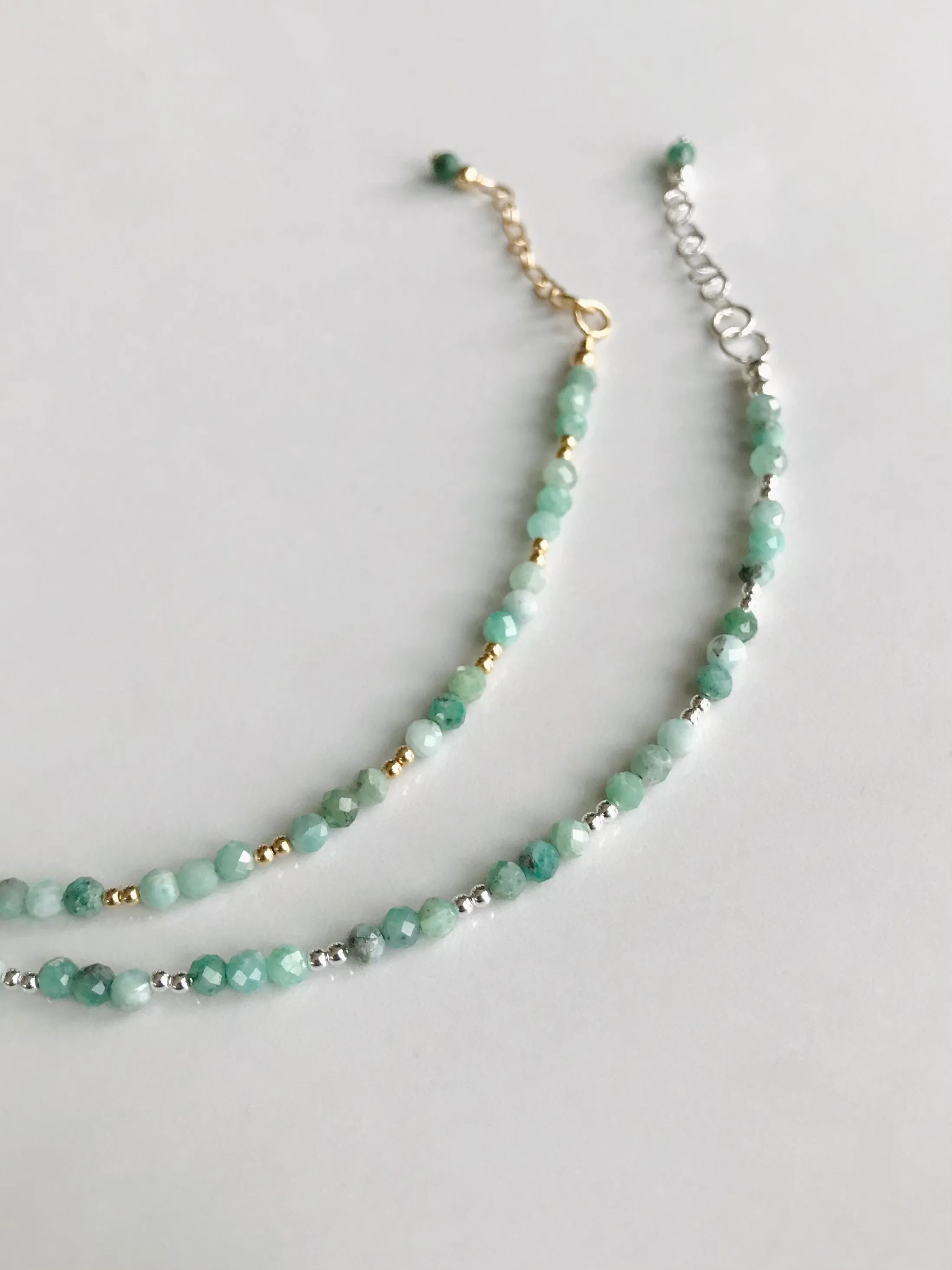 Emerald Gemstone Beaded Bracelet