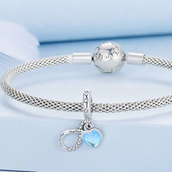Eternal Sisterhood Blue Hanging Charm Beads