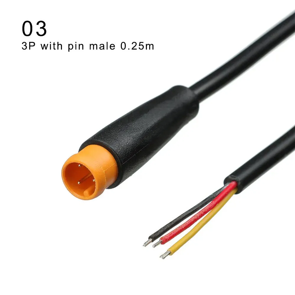 Extension cord Base Connector 2 3 4 5 6Pin 9mm Cable Waterproof Connector For Ebike Bafang Display Pin Optional Cable