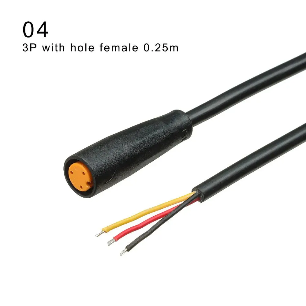 Extension cord Base Connector 2 3 4 5 6Pin 9mm Cable Waterproof Connector For Ebike Bafang Display Pin Optional Cable