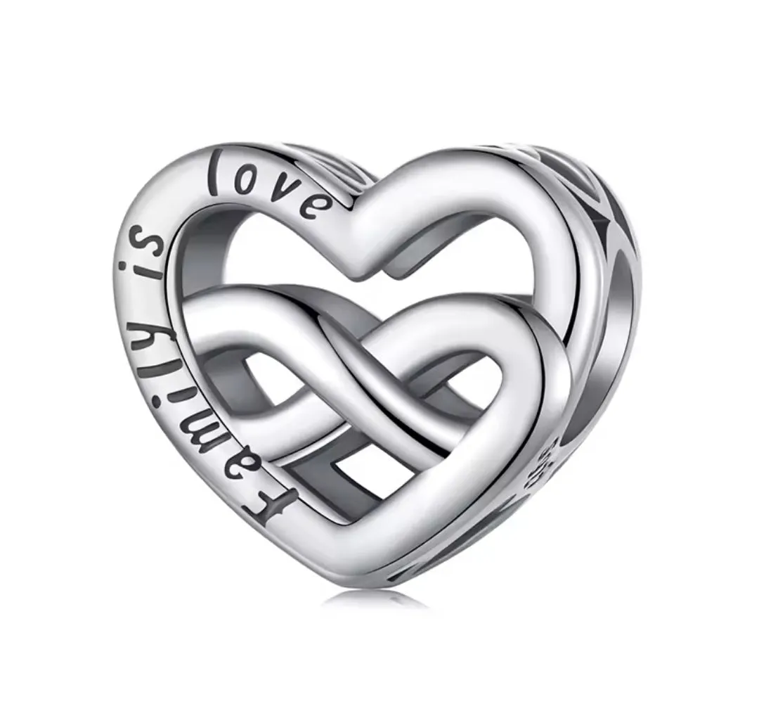 Family is Love Infinity Bead Charm