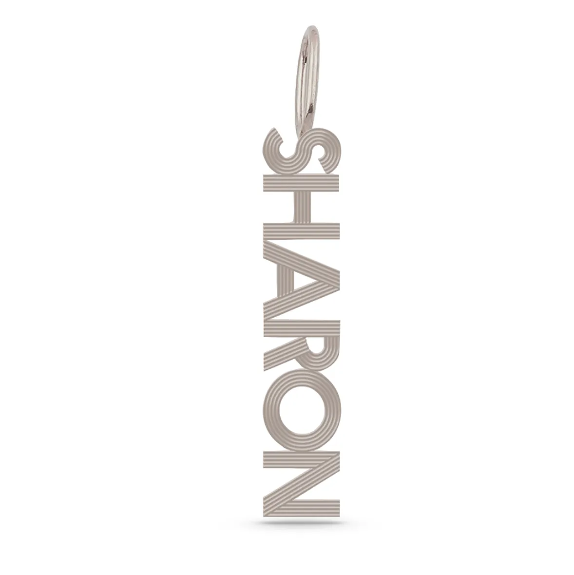 Fluted Finish Name Charm