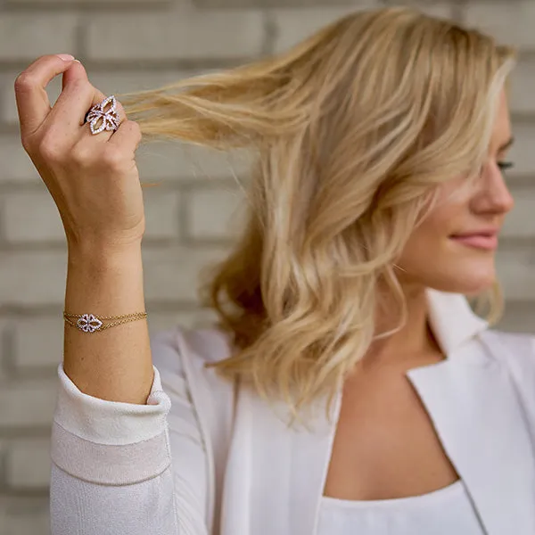 Gala Pavé Ring - 18K Rose Gold Vermeil   CZ Blanc