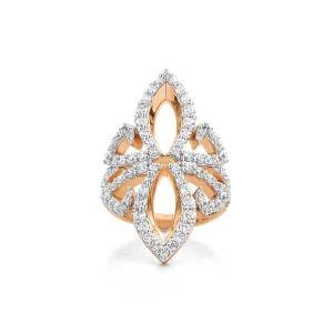 Gala Pavé Ring - 18K Rose Gold Vermeil   CZ Blanc