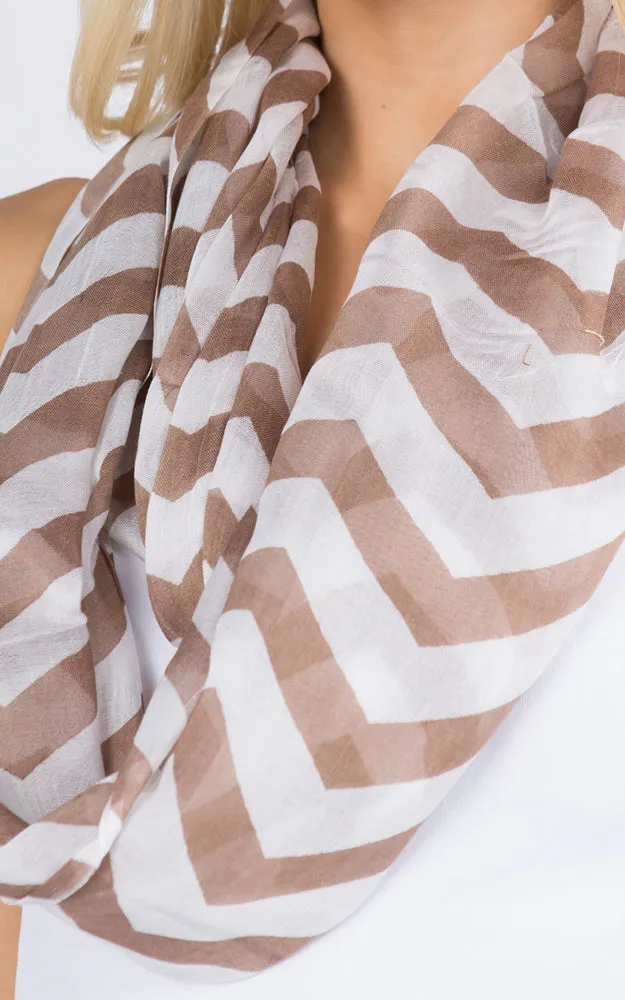 GCC067 Chevron pattern Infinity Scarf