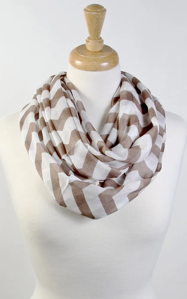 GCC067 Chevron pattern Infinity Scarf