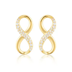 Georgini Gold Plated Sterling SilverZirconia Forever Infinity Earrings