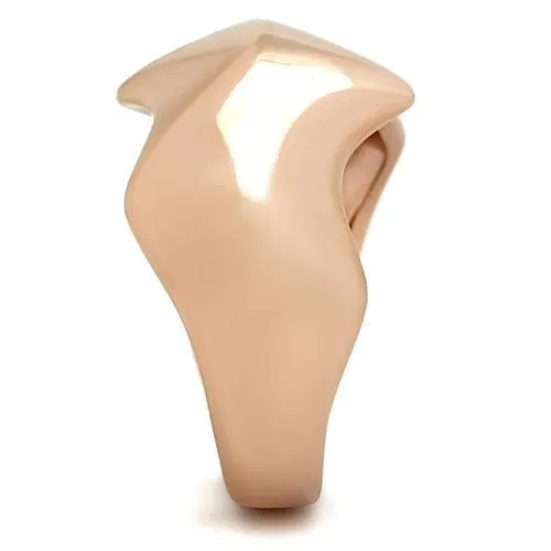 GL161 - IP Rose Gold(Ion Plating) Brass Ring with No Stone