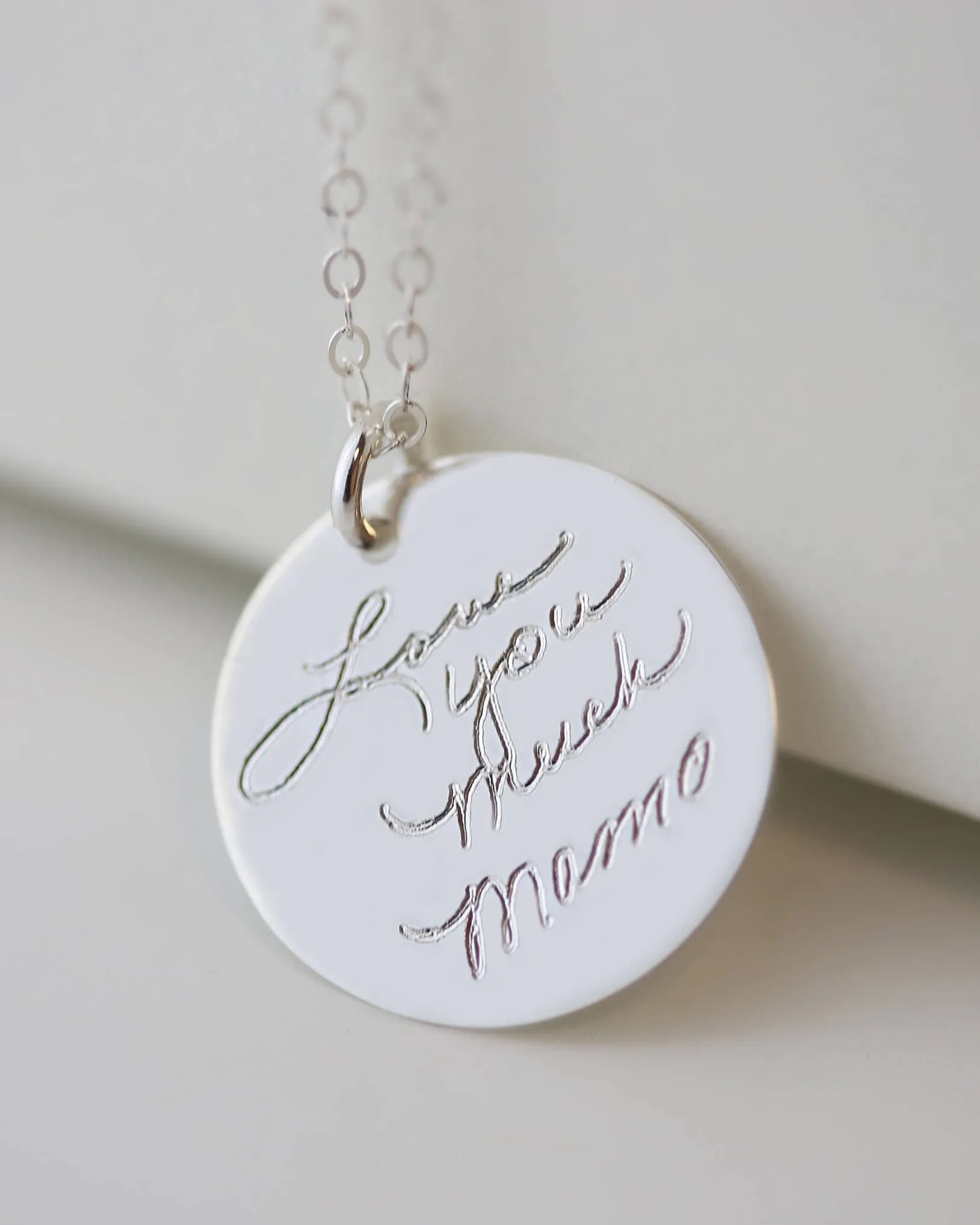 Handwriting Disc Necklace