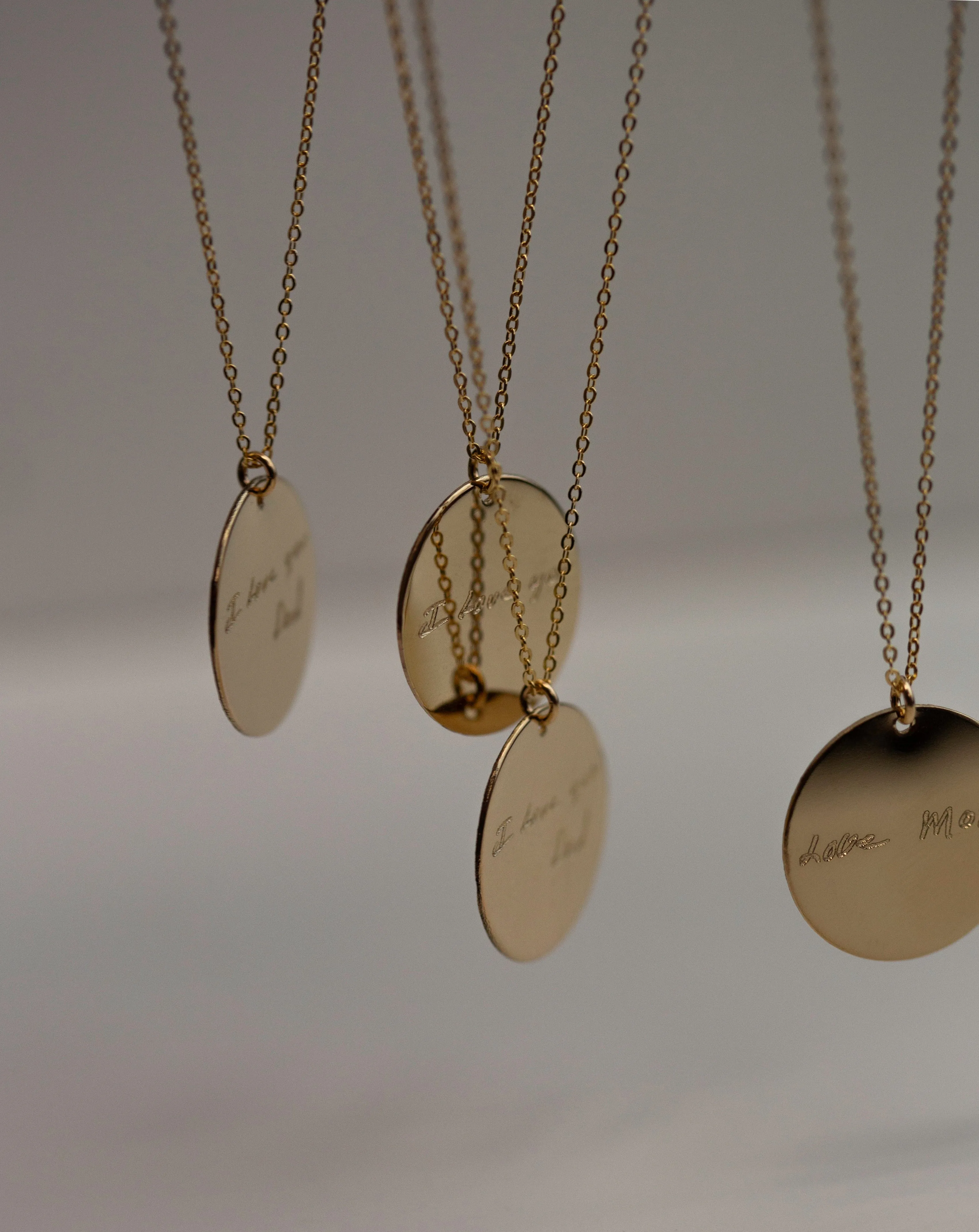 Handwriting Disc Necklace