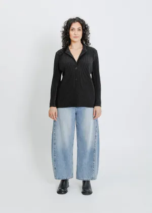 HARRIET PLEAT BLAZER / BLACK