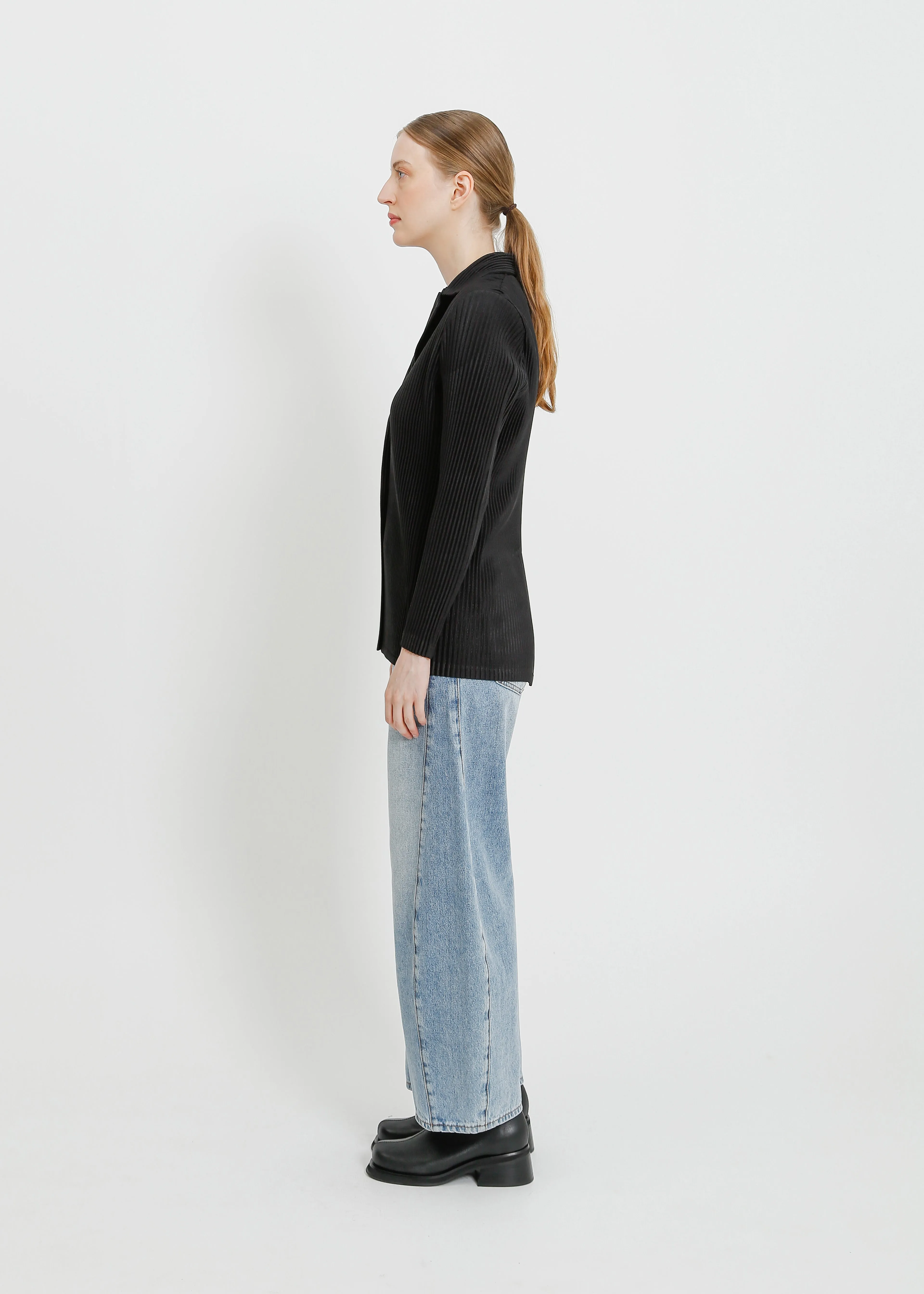 HARRIET PLEAT BLAZER / BLACK