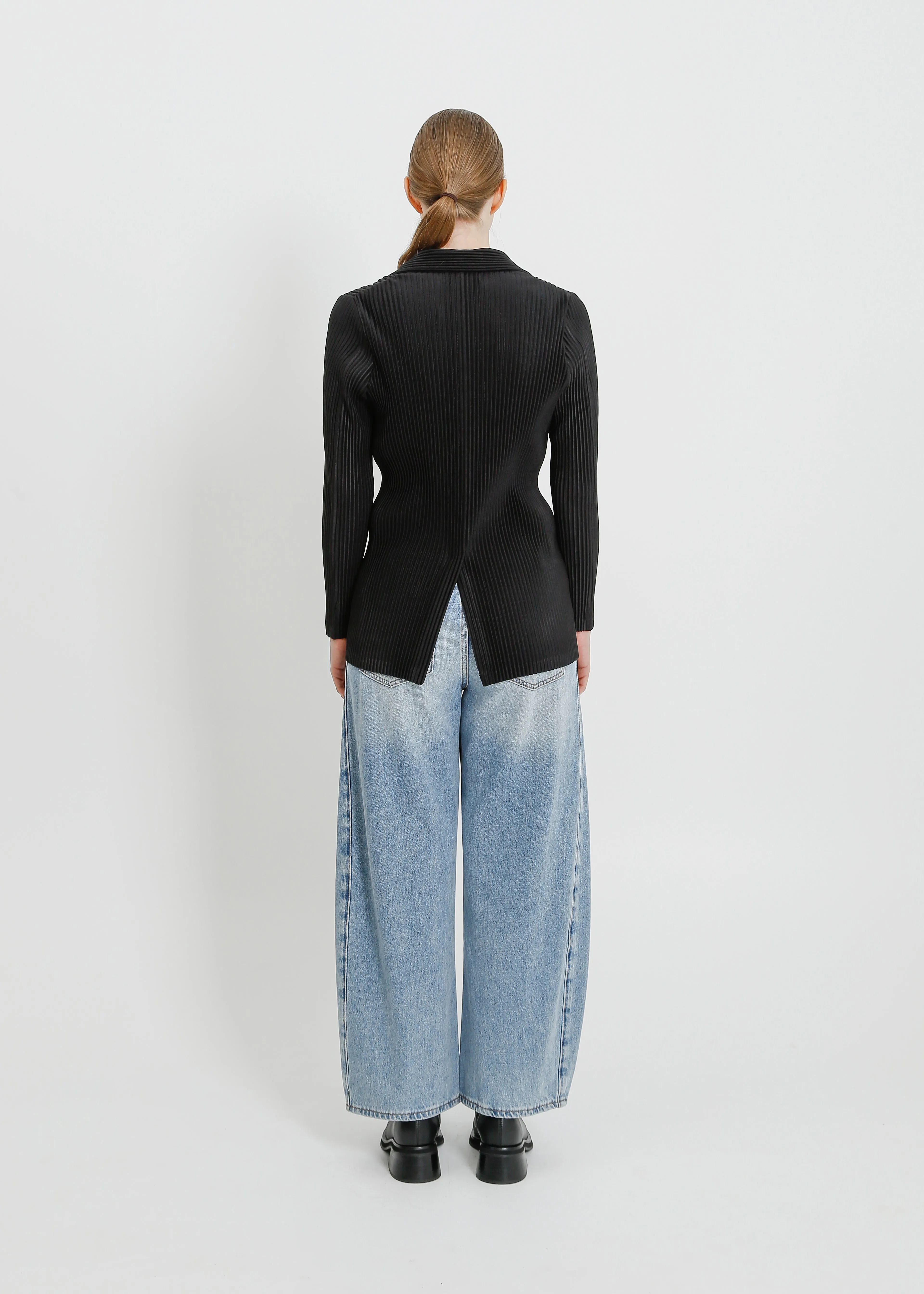 HARRIET PLEAT BLAZER / BLACK