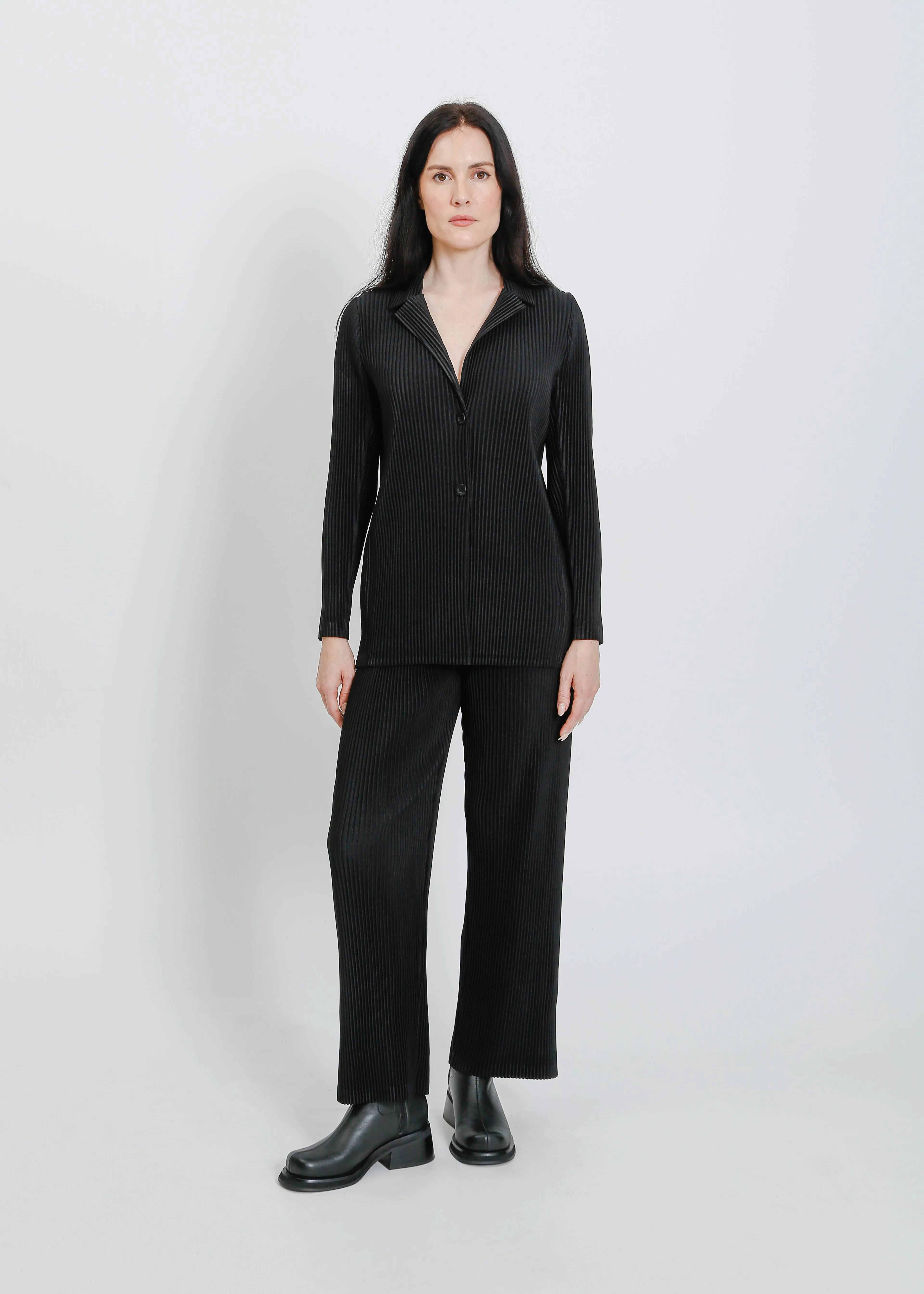 HARRIET PLEAT BLAZER / BLACK