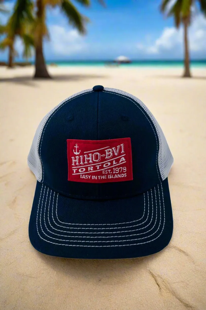 HIHO BVI Patch Navy Trucker Cap