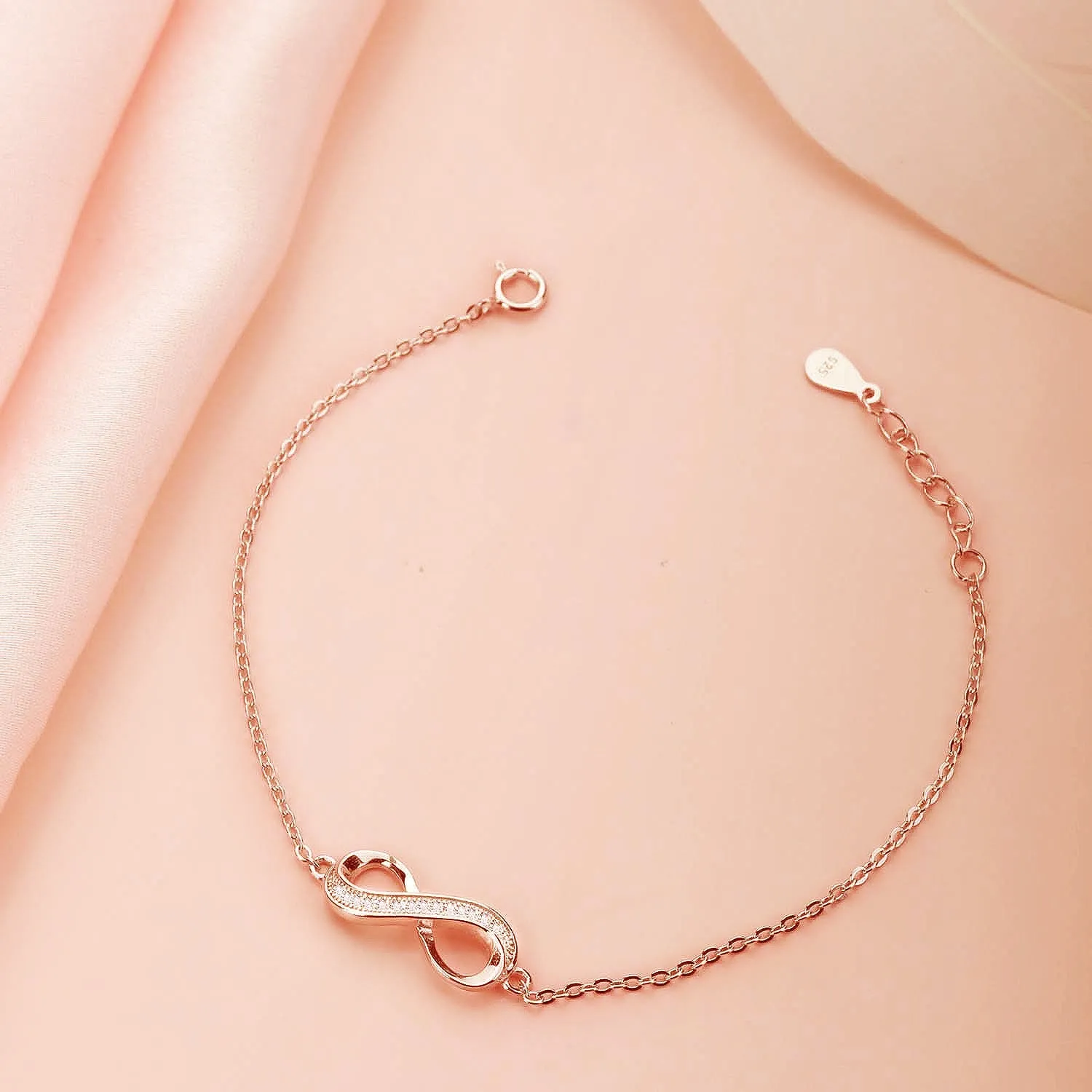 Infinity and Beyond 925 Silver Bracelet - Valentines Edition with Gift Box