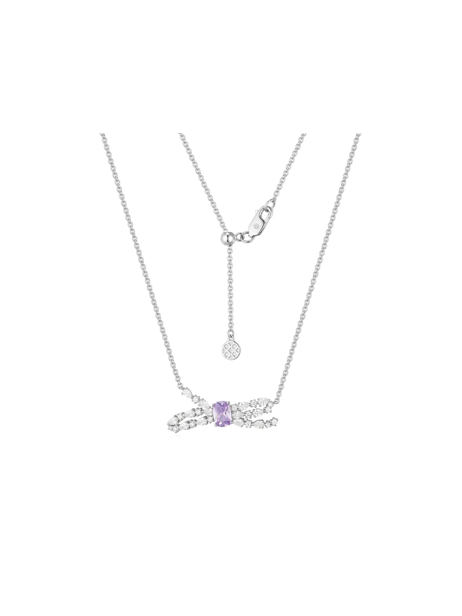 Infinity Link Necklace (White)