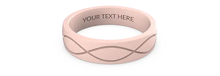 Infinity Thin Silicone Ring - Pink Sand