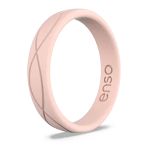 Infinity Thin Silicone Ring - Pink Sand