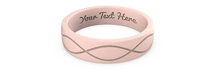 Infinity Thin Silicone Ring - Pink Sand