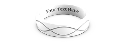 Infinity Thin Silicone Ring - White