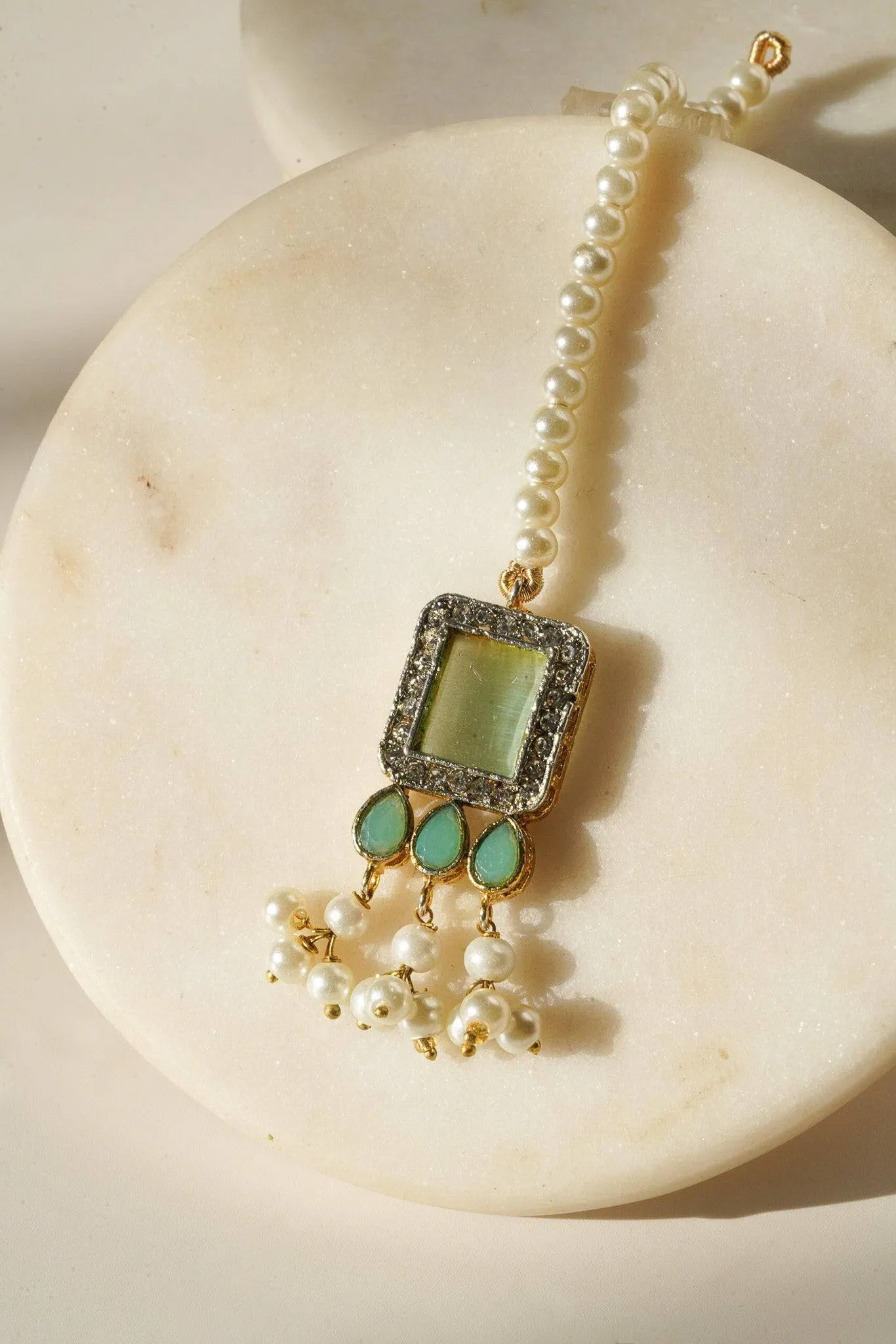 Jahanara - Choker Necklace Set With Earrings & Maang Tikka