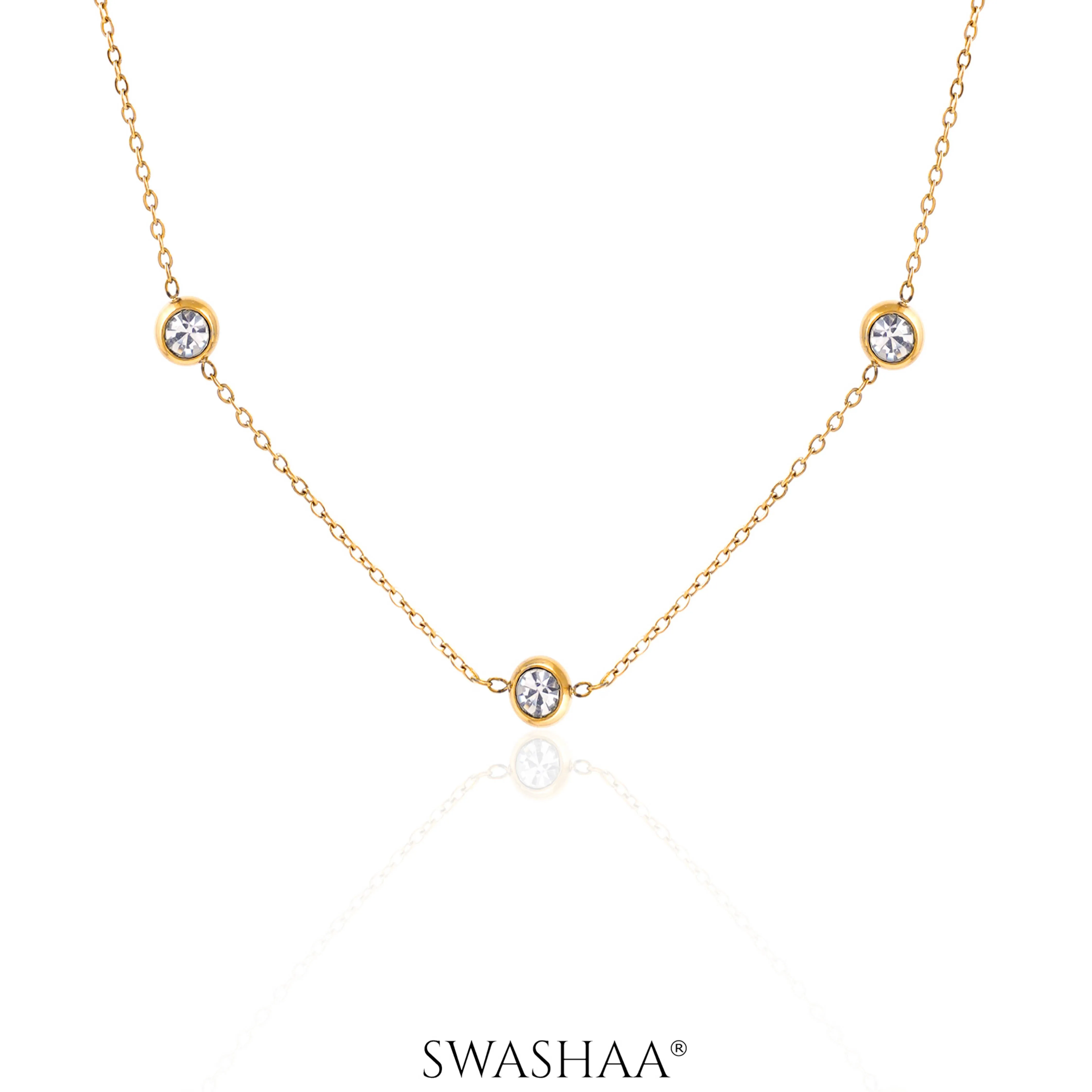 Kaima Diamond 18K Gold Plated Choker
