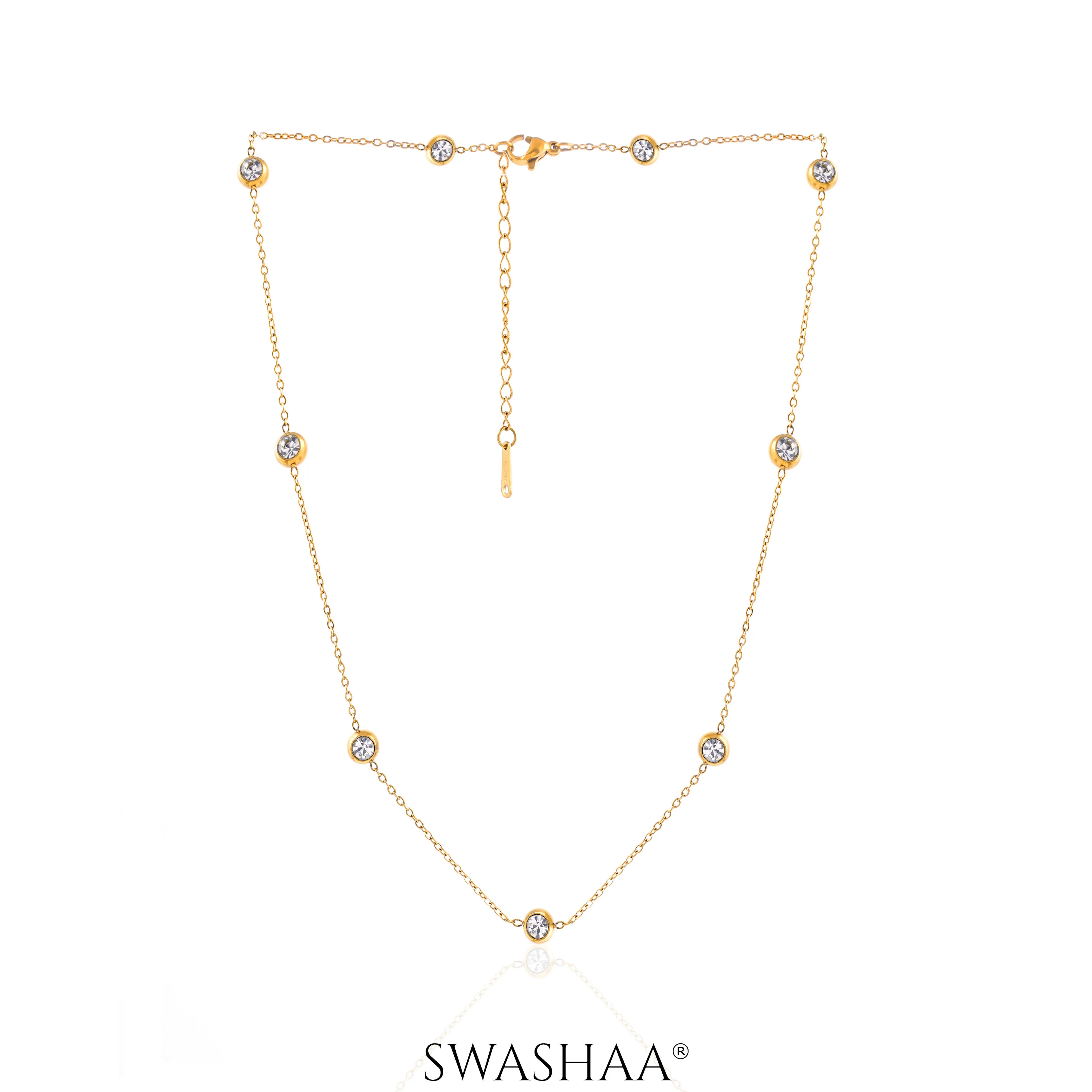 Kaima Diamond 18K Gold Plated Choker