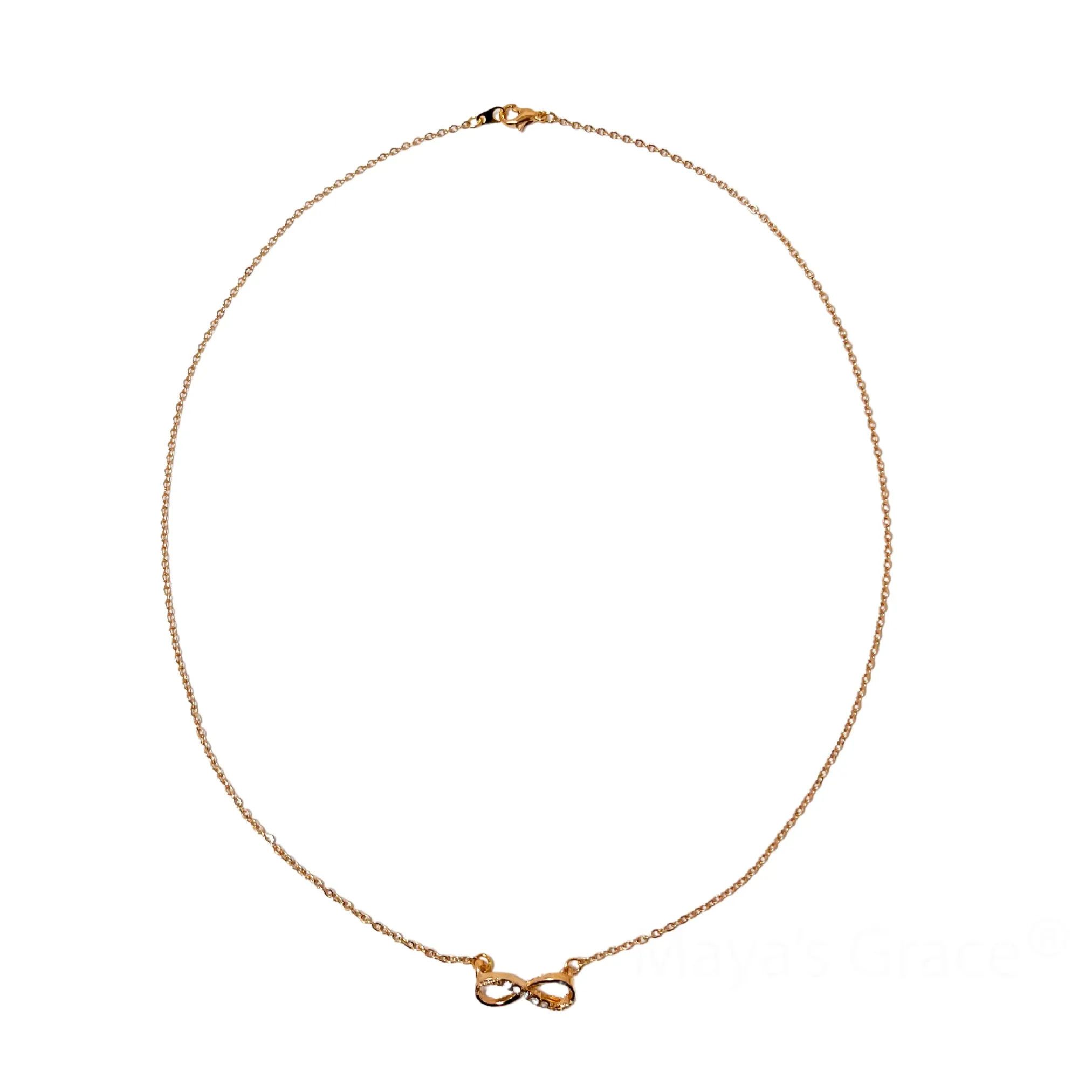 Maya's Grace Infinity Necklace - Elegant Gold & Silver Design