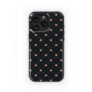 Minimalist Heart Line Seamless Pattern Phone Case iPhone Samsung Cover Pixel 2149