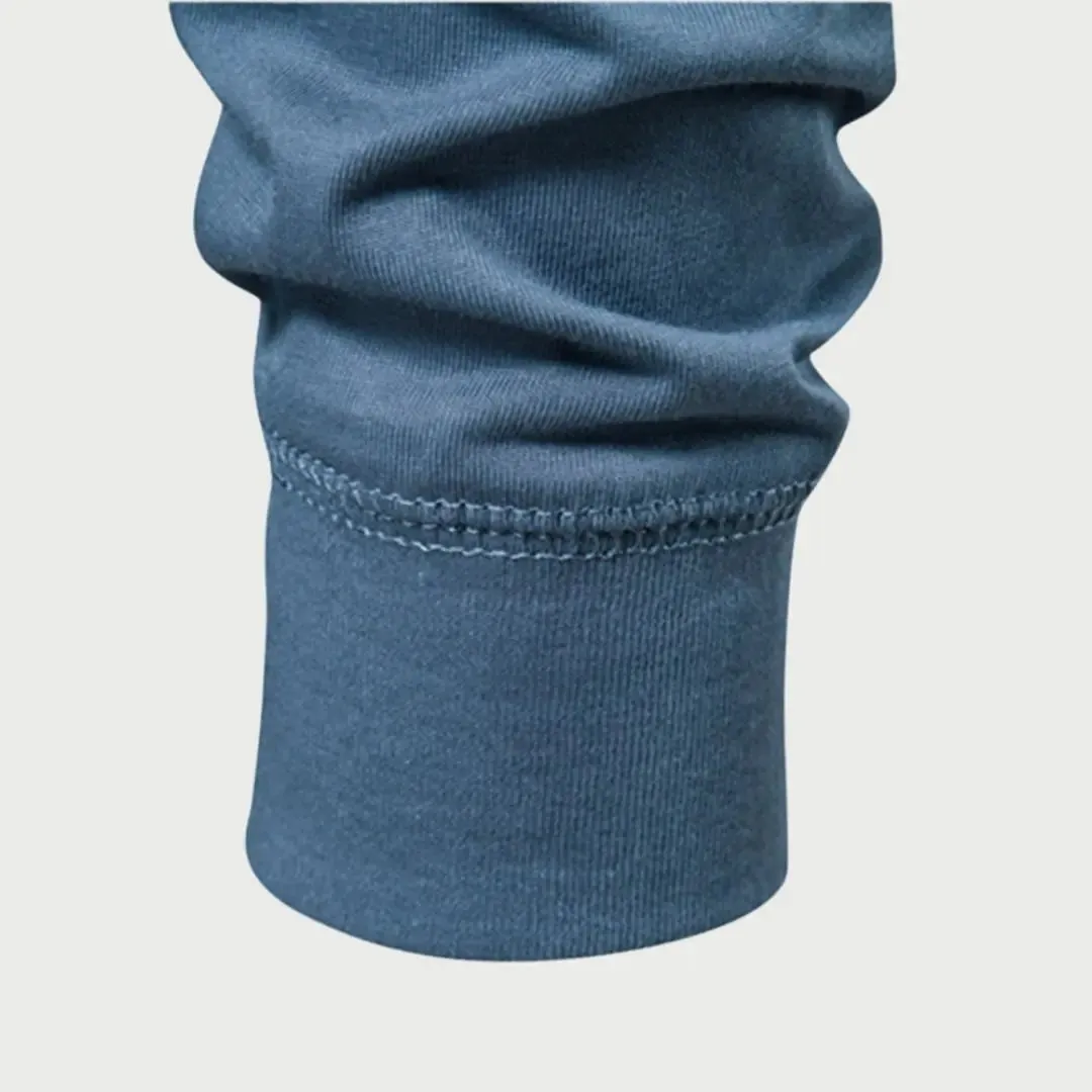 Minimalist Henry Neck Long Sleeve T-Shirt - Cross & Crown