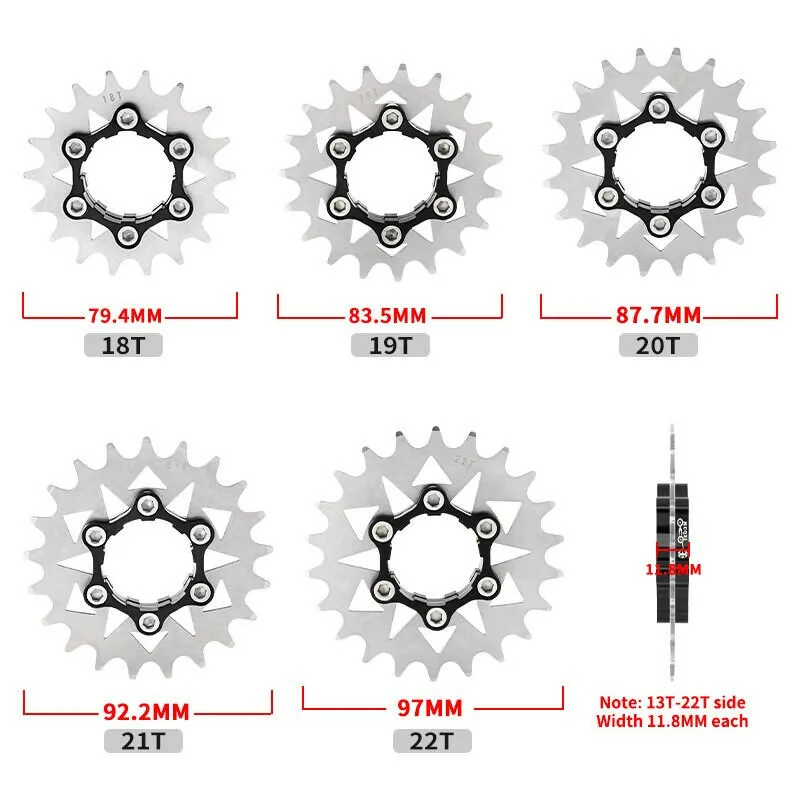 MUQZI Conversion Kit 18T 19T 20T 21T 22T Single Speed Cassette Cog And Chain Tensioner For Road And MTB Bike