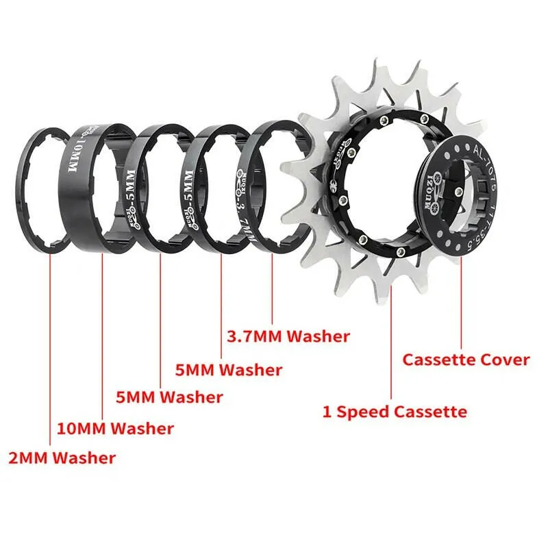 MUQZI Conversion Kit 18T 19T 20T 21T 22T Single Speed Cassette Cog And Chain Tensioner For Road And MTB Bike