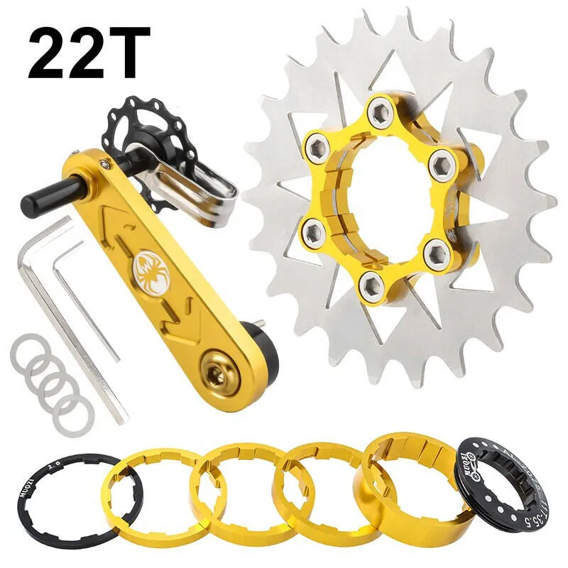 MUQZI Conversion Kit 18T 19T 20T 21T 22T Single Speed Cassette Cog And Chain Tensioner For Road And MTB Bike