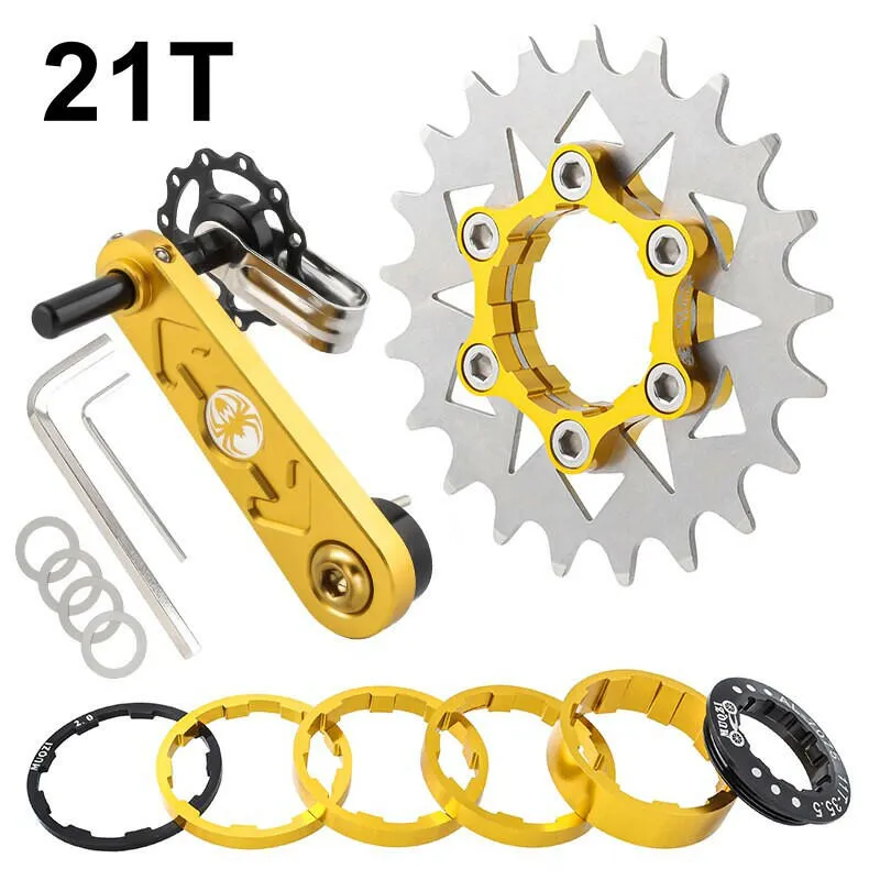 MUQZI Conversion Kit 18T 19T 20T 21T 22T Single Speed Cassette Cog And Chain Tensioner For Road And MTB Bike