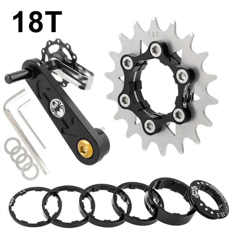 MUQZI Conversion Kit 18T 19T 20T 21T 22T Single Speed Cassette Cog And Chain Tensioner For Road And MTB Bike