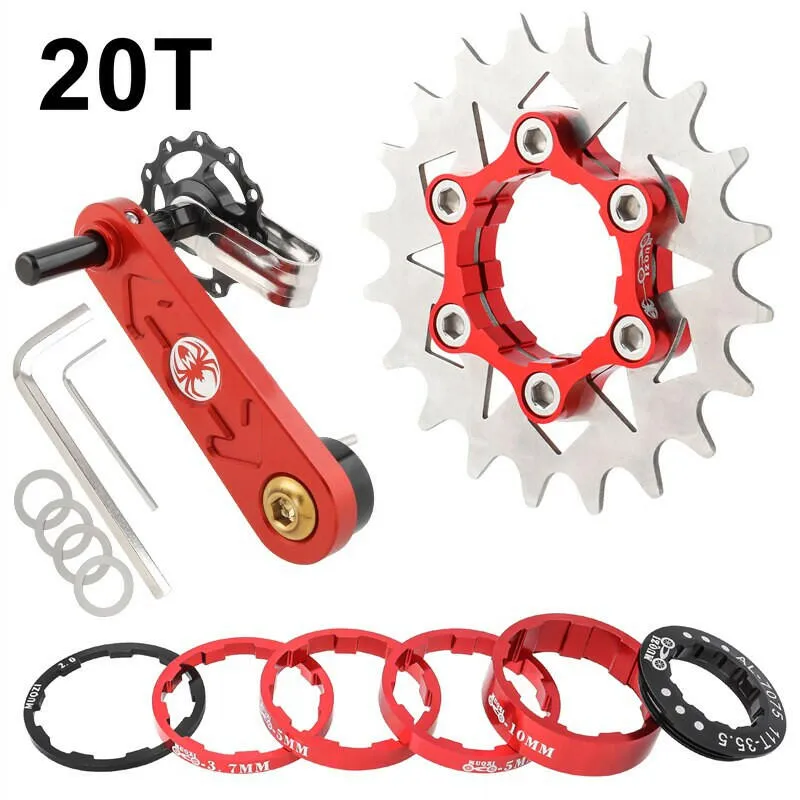 MUQZI Conversion Kit 18T 19T 20T 21T 22T Single Speed Cassette Cog And Chain Tensioner For Road And MTB Bike