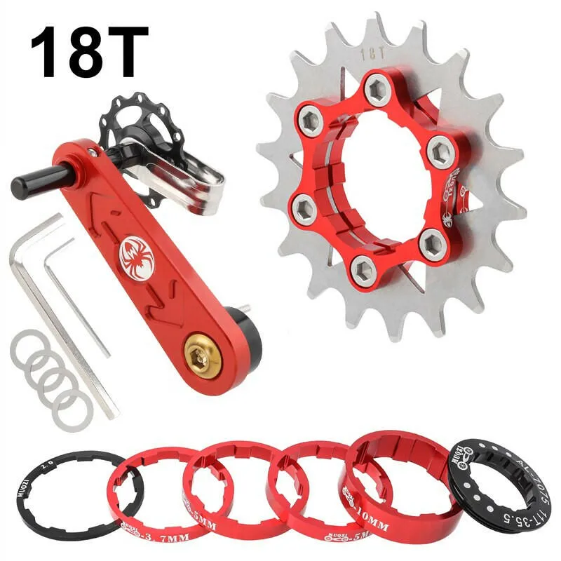 MUQZI Conversion Kit 18T 19T 20T 21T 22T Single Speed Cassette Cog And Chain Tensioner For Road And MTB Bike