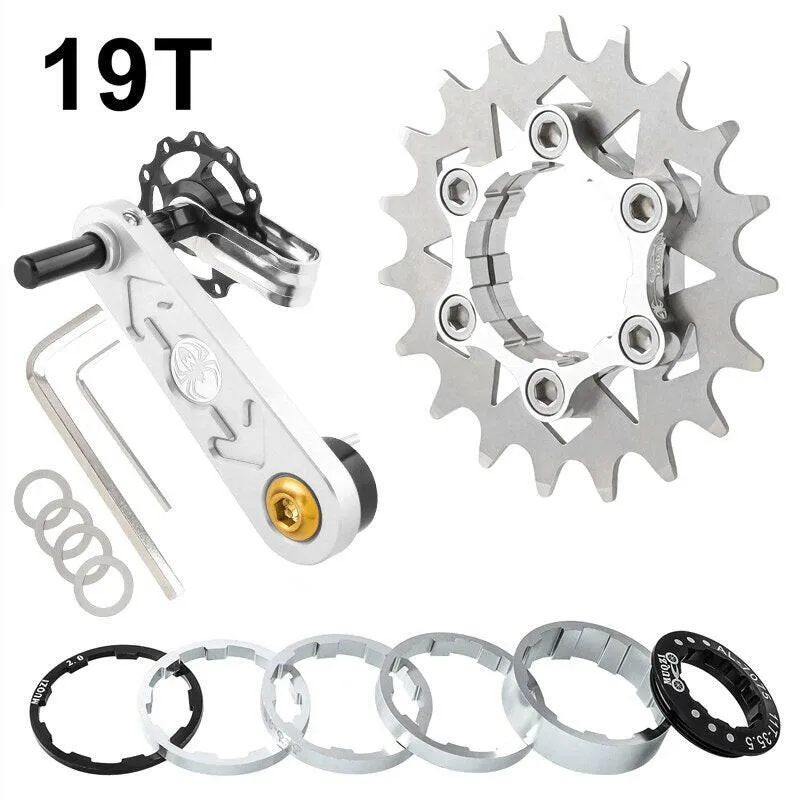 MUQZI Conversion Kit 18T 19T 20T 21T 22T Single Speed Cassette Cog And Chain Tensioner For Road And MTB Bike