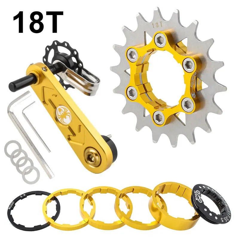 MUQZI Conversion Kit 18T 19T 20T 21T 22T Single Speed Cassette Cog And Chain Tensioner For Road And MTB Bike