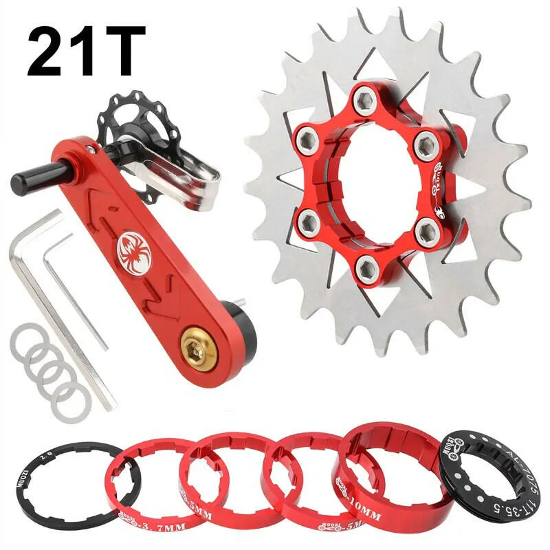 MUQZI Conversion Kit 18T 19T 20T 21T 22T Single Speed Cassette Cog And Chain Tensioner For Road And MTB Bike